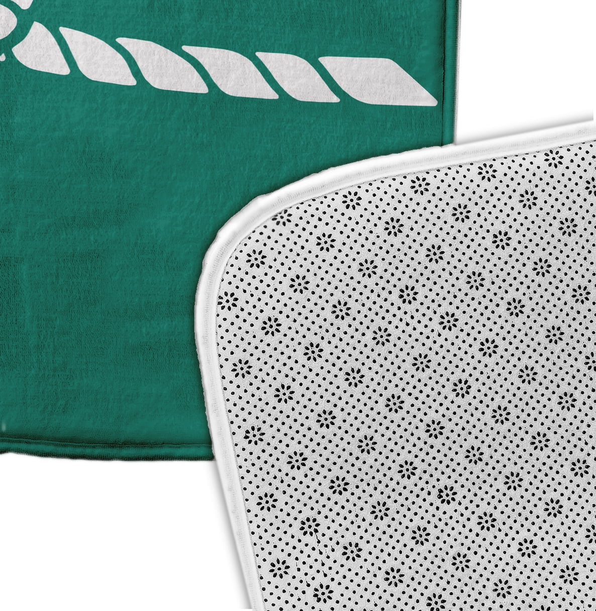 Simply Daisy 24" x 17" Plush Microfiber Green Carrick Bend Bath Mat