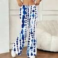 thumbnail image 5 of Tnhcen Women's Casual Loose Fit Print Flare Pants Yoga Athletic Trousers Wide Leg Jogger Pants Comfortable Stretchy Pants Milk Silk Single - Side Brushed S - 2XL, 5 of 7