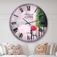 thumbnail image 2 of Designart 'Paris Romance Couples III' Traditional Wall Clock, 2 of 4