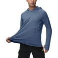 thumbnail image 2 of Roadbox Mens UPF 50+ Fishing Shirts, Long Sleeve UV Sun Hoodie, Hiking Running Swim Athletic Workout Shirt, 2 of 6