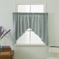 thumbnail image 2 of Niveles Transparentes Triangures De Cenefa Del Café De 2 Paneles Para Decoración De Ventana Gris 90x160cm Baoblaze Niveles de ventana opaca, 2 of 8