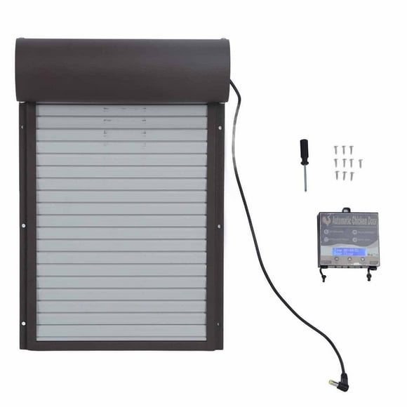 Puerta automática de gallinero de metal,Puerta automática de gallinero Puerta automática de gallinero Puerta automática de granja con batería Altamente versátil