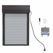 Automatic Chicken Coop Door Metal with Timer Battery Powered for Farm Poultry Habitat Supplies Brown