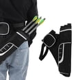 thumbnail image 2 of M Buder Bow and Arrow Pot Multidirectional Storage Portable Archery Arrow Holder Bag for Hunting, Compound Recurve Bows, Includes Belt, Black, 18.1 inches / 46 cm, 2 of 9