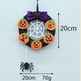 thumbnail image 3 of Corona de Halloween no tejida de 20 cm, corona de calabaza para decoración de Halloween de pared de ventana interior y exterior, 3 of 5