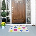 thumbnail image 5 of Yayeee Doormat for Indoor Entrance 32" x 20" Non Slippery Floor Rug, Yellow Retro Round, 5 of 8