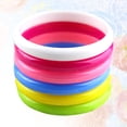 thumbnail image 4 of SHISUYAN 48 Pcs Bracelets Jonc Épais Colorés pour Enfants et Ados, 4 of 9
