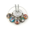 thumbnail image 2 of Steampunk Cat and Dog Wine Charms. Drink Glass Markers, Set of 5, Unique Hostess Gift, Animal Wine Charms, Pug, Dachshund, Wine Lover Gift, 2 of 7