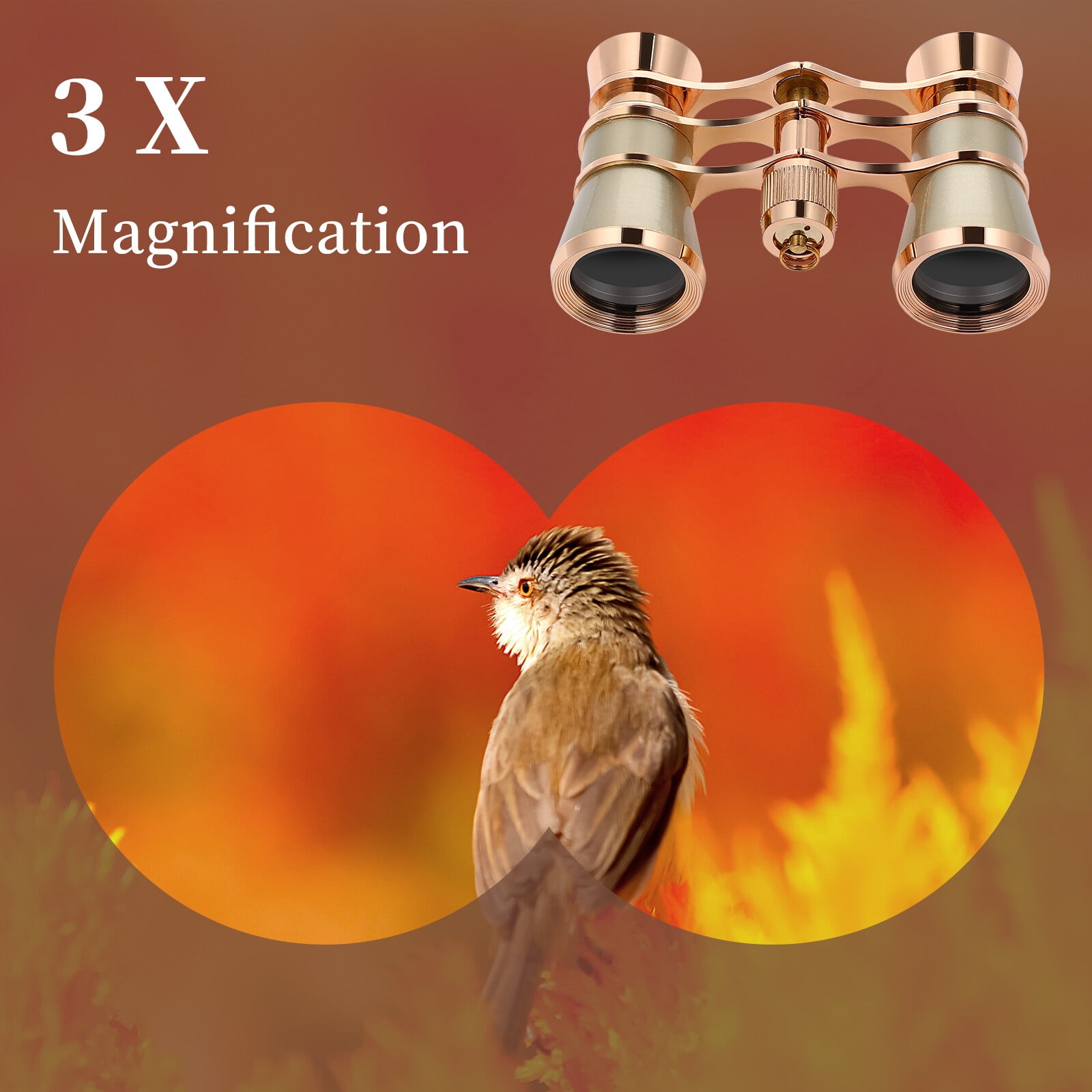Supvox 1Pc Portable Binocular Telescope for Outdoor Use Lightweight Compact Travel Optics