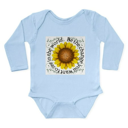 

CafePress - Be The Change You Want To See In The Wor Body Suit - Long Sleeve Infant Bodysuit