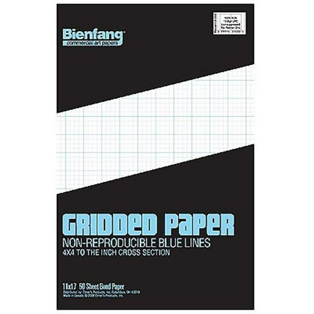 Bienfang Designer Grid Paper Pad, 50 Sheets,, 8