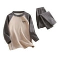 thumbnail image 1 of 2025 Winter And Fall Pajama Set Boy's And Girl's Printing Conditioning Clothes Two Piece Set Conditioning Sleepwear Gray, 1 of 3