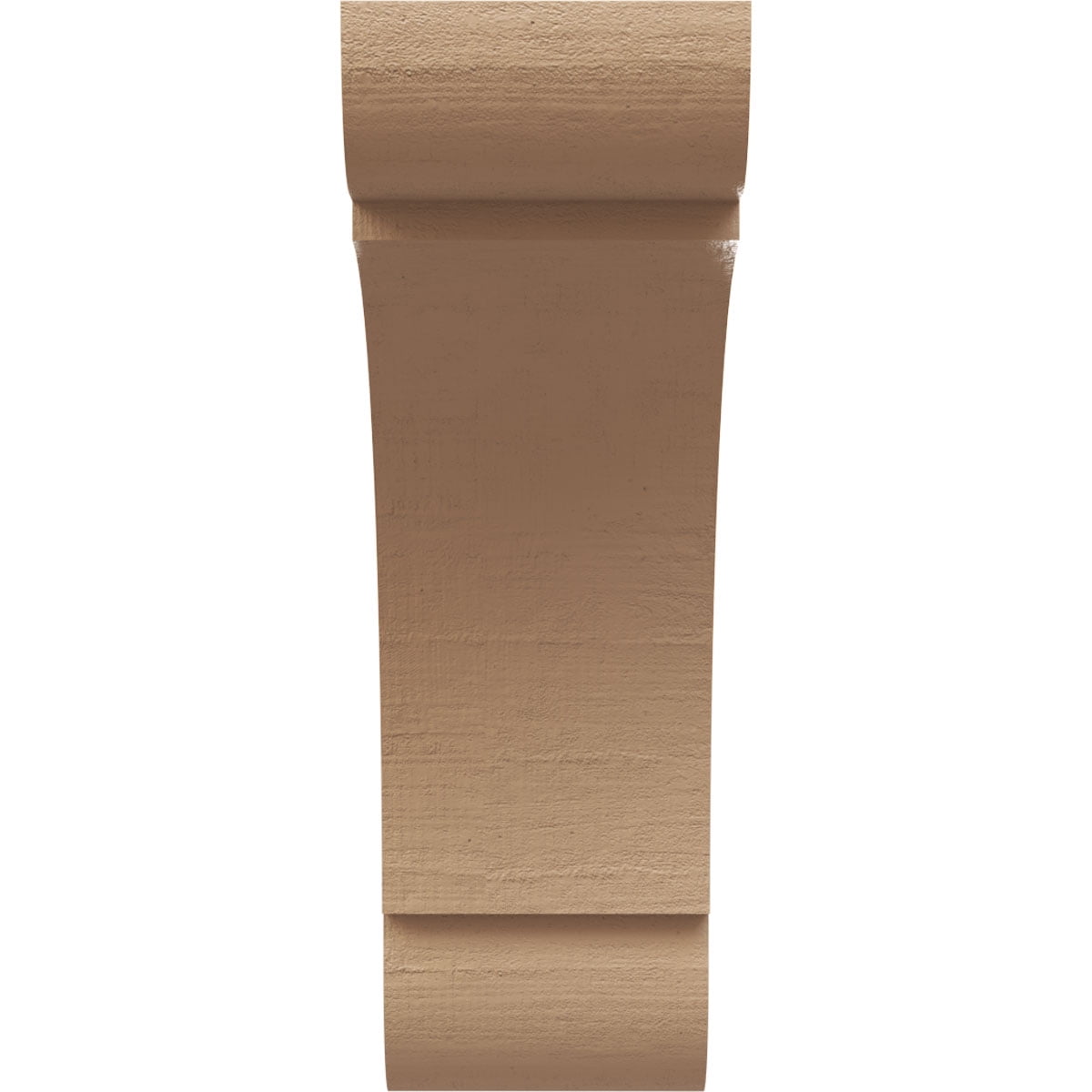 3"W x 6"D x 9"H Classic Olympic Rough Cedar Woodgrain TimberThane Corbel, Primed Tan