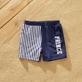 thumbnail image 3 of PatPat Family Matching Letter Splicing Striped Trunks Shorts and Ruffle Swimsuit,Sizes Baby/Boy/Girl/Adult,One Piece, 3 of 4
