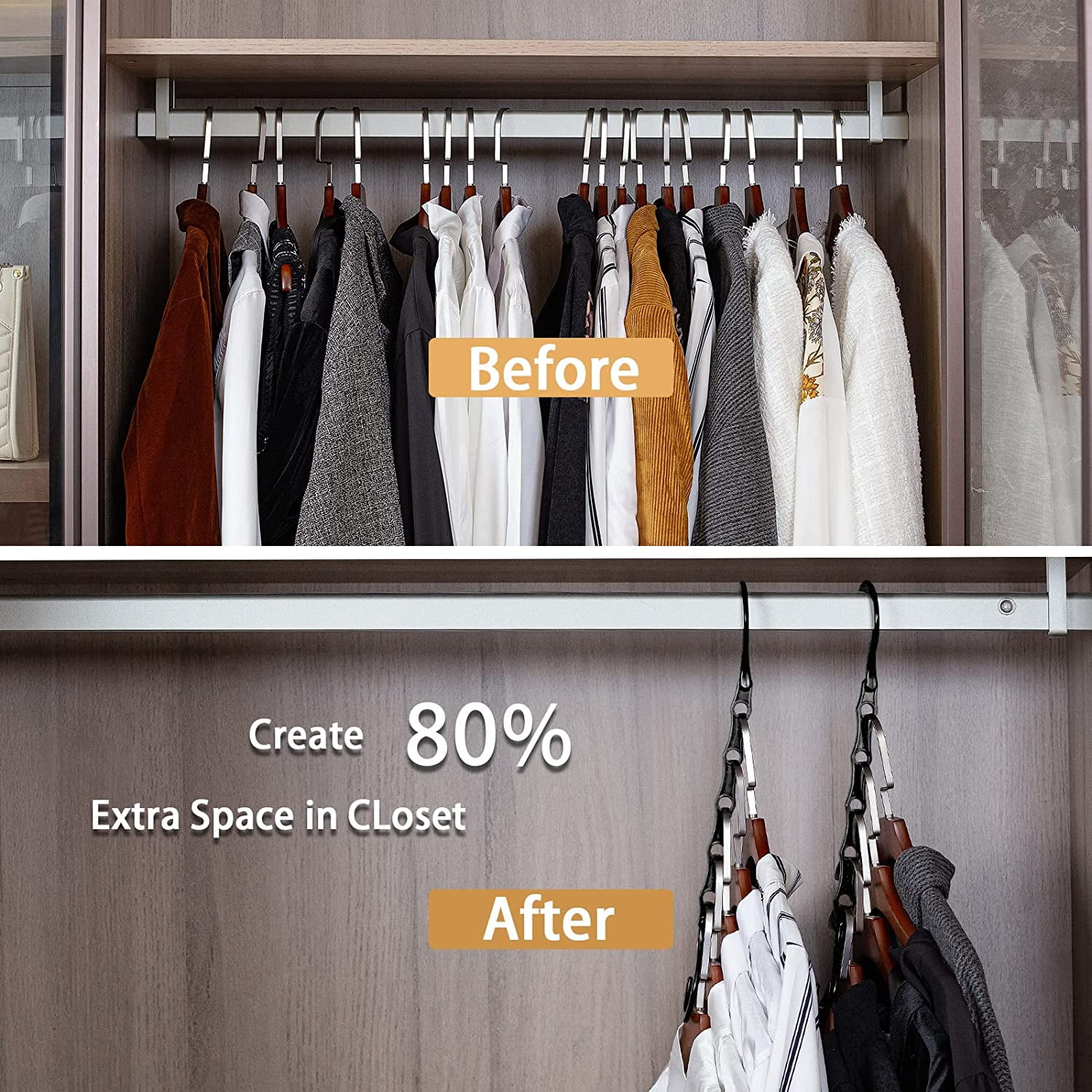 Magic 360 Degree Rotate Hangers Space Saving Clothes Hangers Organizer  Smart Closet Space Saver Pack of