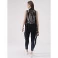 thumbnail image 2 of Women Lace Sleeveless Long Tassels Vest Crochet Cardigan Open Front Kimono Cover Up, 2 of 6