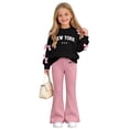 thumbnail image 5 of Amidoa Girls Sweatsuits 2pcs Sets Fall Winter Clothes Casual Cute Sweatshirt and Sweatpants Outfits Watermelon Red Size 13-14 Years, 5 of 8