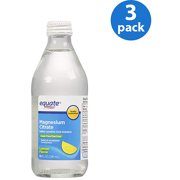 Equate Magnesium Citrate Lemon Flavored Saline Laxative Oral Solution, 10 fl oz (Pack of 3)