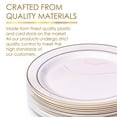 thumbnail image 6 of DISPOSABLE DINNERWARE SET, 20 Dinner Plates | Glare Ivory/Gold (10.25"), 6 of 7
