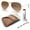 Matte Gold Frame | Polarized Brown Lens, variant on RB3025 AVIATOR GRADIENT POLARIZED POLARIZED Pilot Shaped Sunglasses for Men & Women - Includes Official Rayban Eyewear Kit - Ideal Formal & Casual Wear Sunglasses - Brown Lens