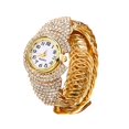 thumbnail image 2 of Women Quartz Watch Round Dial Analog Watch with Alloy Strap Ladies Rhinestone Wristwatch for Casual Wear Parties Offices Dates, 2 of 8