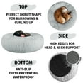 thumbnail image 2 of PETORO Dog Bed, Cat Bed, Pet Bed, Anti-Anxiety Machine Washable Donut Bed, Grey, Large, 2 of 7
