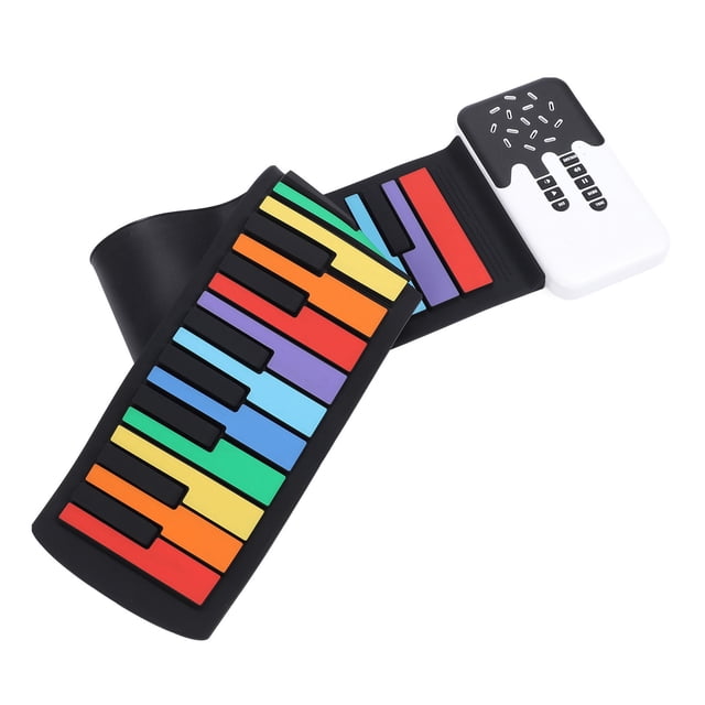 Almohadilla De Piano Enrollable Manual, Altavoz Incorporado, Recargable, 8 Tonos, 49 Teclas, Piano Portátil Flexible Y Colorido Para El Hogar
