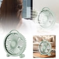 thumbnail image 3 of Mini USB Desk Fan, Portable Small Table Fan with Handle, Quiet Personal Cooling Fan for Home Office Travel(Green), 3 of 3
