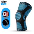 thumbnail image 1 of TYPPKMM 1/2Pcs Sport Compression Knee Support Brace Patella Protector Knitted Silicone Spring LegPad Cycling Running Basketball Football, 1 of 6