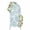 White, Blue, Sky-Blue, variant on Tan Willow Leaves Arch Backdrop Cover 5FT, Modern Dotted Boho Minimalist Art Spandex Fitted Stretchy Arch Stand Covers, Round Top Chiara Backdrop Cover for Wedding Party Birthday Baby Shower