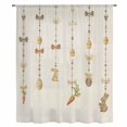 thumbnail image 2 of Easter Sheer Curtains 96 Inches Long, Vintage Funny Country Bunny Eggs Cute Bow Beige Light Filering Curtains, Privacy Drapes Simi Floor to Veiling Curtain for Living Room Bedroom Window Treatment, 2 of 9