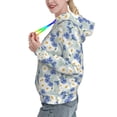 thumbnail image 2 of Lsque Daisies Flowers Pattern Casual Women's Hoodie,Hooded Sweatshirt with Kangaroo Pocket,Pullover Hoodie with Eye-catching Drawstrings-Medium, 2 of 7