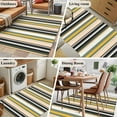 thumbnail image 5 of 3'x5' Area Rugs, Green Yellow Black Striped Indoor Outdoor Area Rug for Living Room Bedroom, Modern Stripes Art Farmhouse Washable Bathroom Rugs Kitchen Floor Carpet Mats Home Decor Aesthetic, 5 of 8