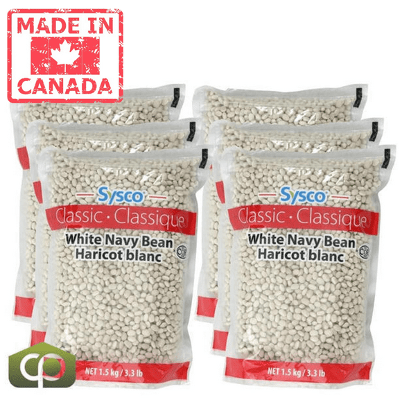 Sysco Classic Bean Navy White 1.5KG/3.3LBS (6/Case)- Canadian Made