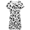 thumbnail image 3 of White Leopard Dress Summer Street Style Dresses Female Short Sleeve Printed Sundress, 3 of 7
