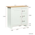 thumbnail image 3 of Kitchen Sideboard Cupboard, White High Gloss Dining Room Buffet Storage Cabinet Hallway Living Room TV Stand Unit Display Cabinet with Drawer and 2 Doors, 3 of 9