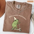 thumbnail image 5 of Mama Frog Shirt Off to Commit Mom Foolery TShirt Funny Frog Scooter Gift For Mom Funny Mama Shirt Pregnancy Announcement Tee, 5 of 6