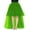 Green, variant on RUTAYY Women Mesh Layered High Low Hem Skirt Casual Performance A-Line Midi Skirt With Flowy Elegant Outfit Solid Color Smocked Boho Pleated Skirts