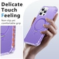 thumbnail image 4 of Shellify Case for iPhone 16 Pro, Military Grade Shockproof Case with Stand Magnetic Ring Holder Compatible with MagSafe Accessory,Purple, 4 of 6