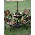 thumbnail image 3 of Spring Botanical Outdoor Tablecloth - 54x54 Inch Square Dining Table Cover, Garden Birds Floral Leaves Brown Wood Waterproof Outdoor Table Cloth with Umbrella Hole & Zipper for Picnic/Patio/Party, 3 of 7