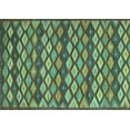 thumbnail image 1 of Ahgly Company Indoor Rectangle Oriental Turquoise Blue Traditional Area Rugs, 2' x 4', 1 of 4