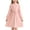 Pink, variant on Actgleam Girls Mesh Long Sleeve Dress Crew Neck A-Line Party Belted Dresses,Purple,11-12Years