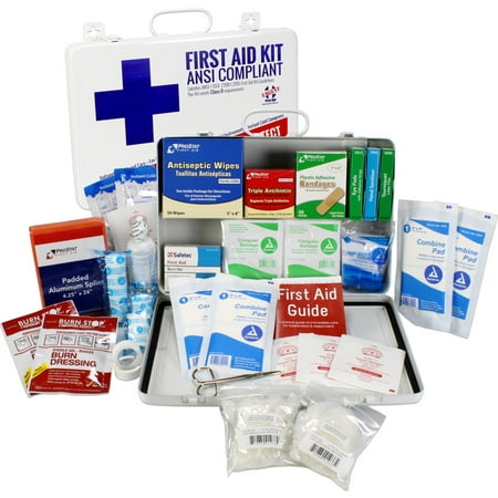 OSHA & ANSI First Aid Kit, 50 Person, 198 Pieces, Indoor/Outdoor Emergency Kit for Office, Home or Car, ANSI 2015 Class B, Types I, II & III, Gasketed for weather and moisture resistance, Made in (Best Made First Aid Kit)