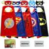 Zaleny Superhero Dress Up Costumes 5 Satin Capes with Felt Masks