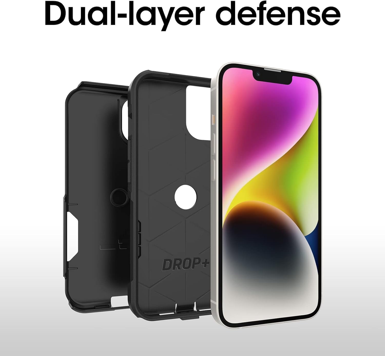 OtterBox iPhone 14 & iPhone 13 (Only) - Commuter Series Case - Black - Slim & Tough - Pocket-Friendly - with Port Protection - Non-Retail Packaging