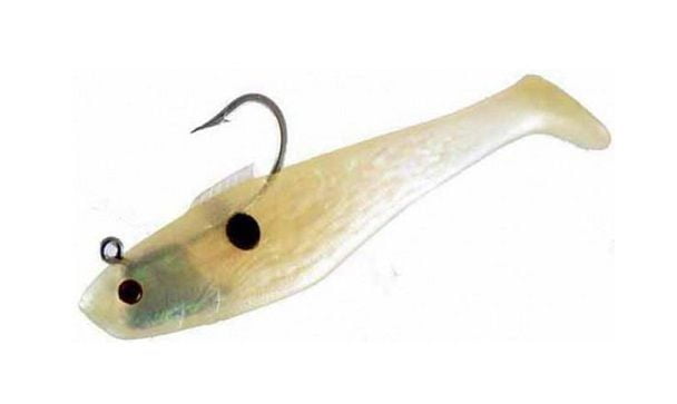 Tsunami 5/" Pearl//Spot Holographic Swim Shad 4 Pack
