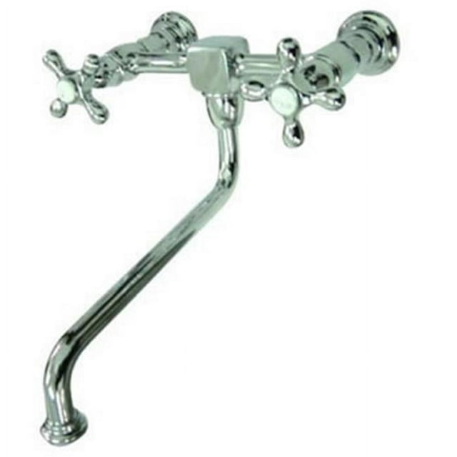 Kingston Brass Ks1201Ax 8 Inch Wall Mount Kitchen Faucet - Polished Chrome Finish