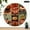 10x10in, variant on Patifu Retro Dessert Posters Collage 10 Inch Round Wooden Wall Clock Silent Sweep Movement 10x10in