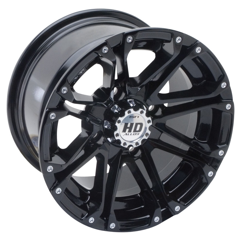 4/110 STI HD3 Alloy Wheel 14x7 5.0 + 2.0 Gloss Black