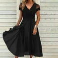 thumbnail image 3 of Jinhomg Wedding Guest Dresses for Women 2025 Lace Patchwork Chiffon Dress Trendy Irregular Hem Midi formal Party Dresses Plus Size Long Sleeve Evening Dress Black S,M,L,XL,XXL,XXXL, 3 of 7